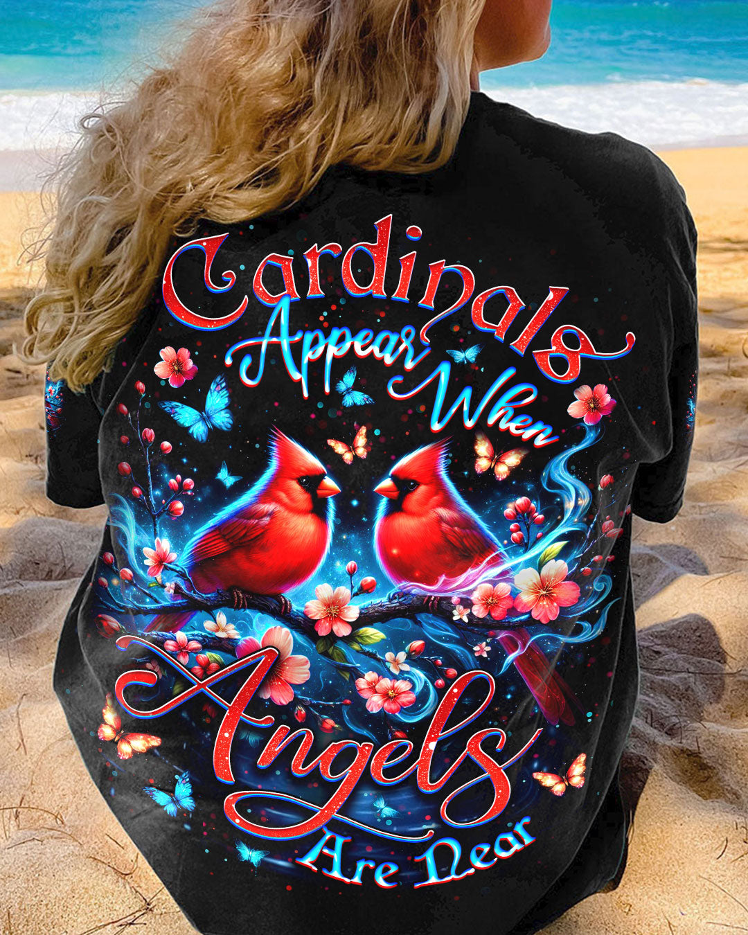 Cardinals Appear When Angels Are Near Women's All Over Print Shirt - Yhdu1703254