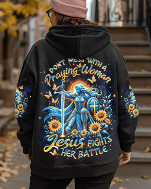 Don't Mess With A Praying Woman Woman's All Over Print Shirt - Yhdu1701253