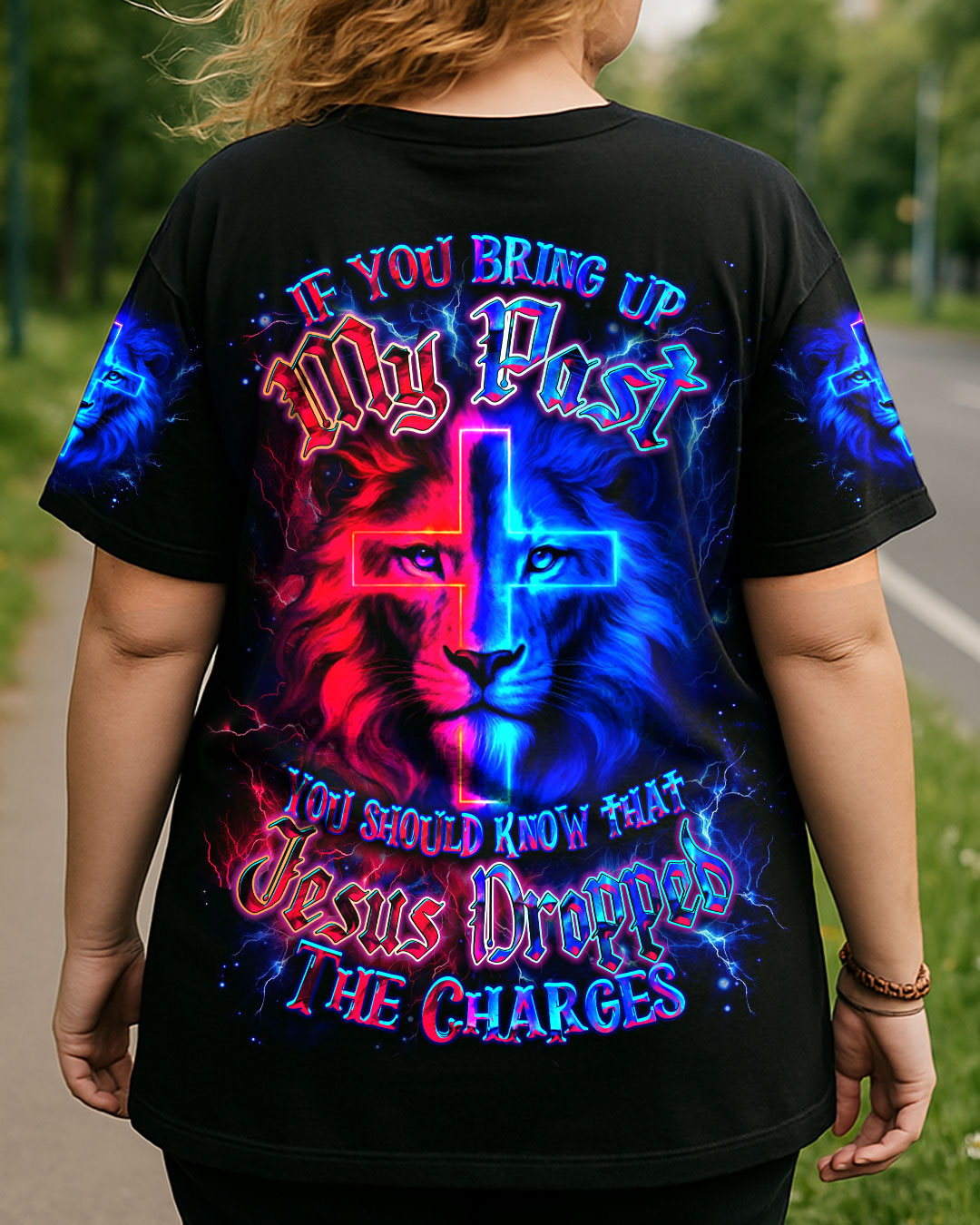 Jesus Dropped The Charges Lion Women's All Over Print Shirt - Yhdu0707253