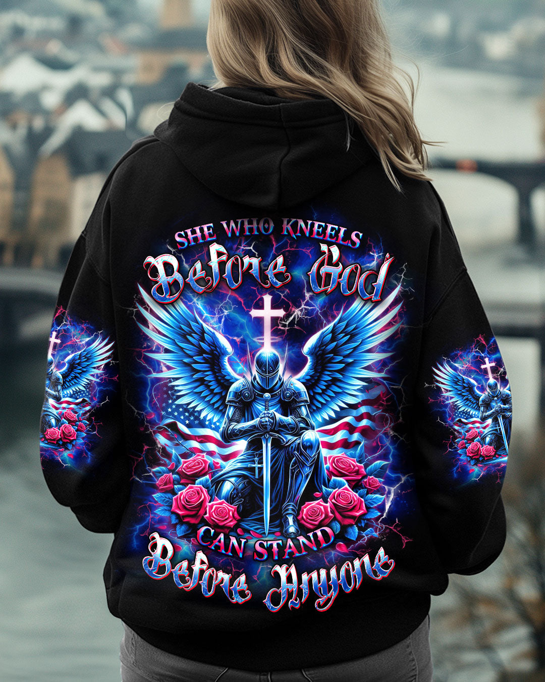 She Who Kneels Before God Women's All Over Print Shirt - Yhdu0111242