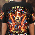 Stand For The Flag Kneel For The Cross Women's All Over Print Shirt - Yhdu2105242