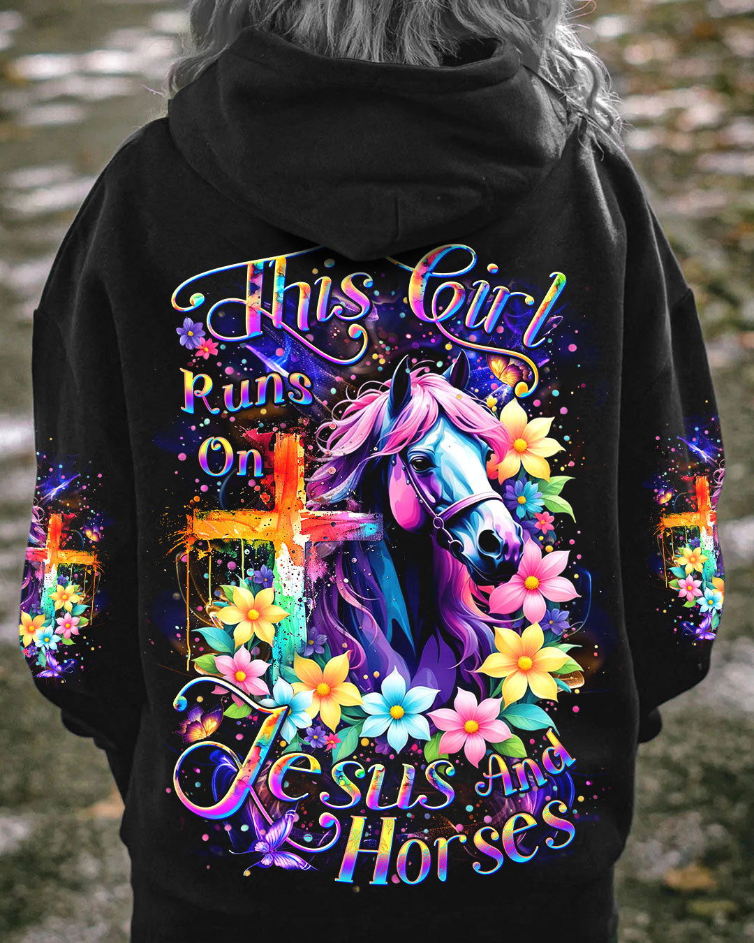 Runs On Jesus And Horses Women's All Over Print Shirt - Yhdu2709244