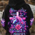 Runs On Jesus And Horses Women's All Over Print Shirt - Yhdu2211243