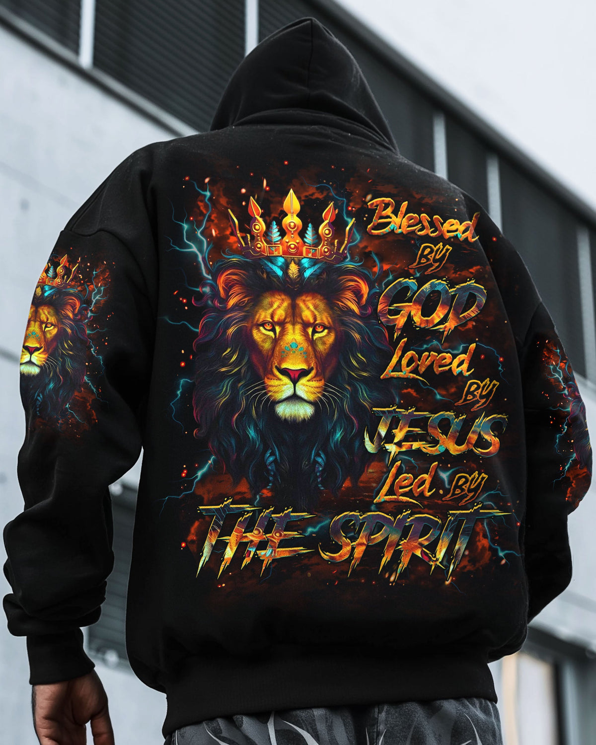 Blessed By God Loved By Jesus Lion Men's All Over Print Shirt - Yhhg2608253