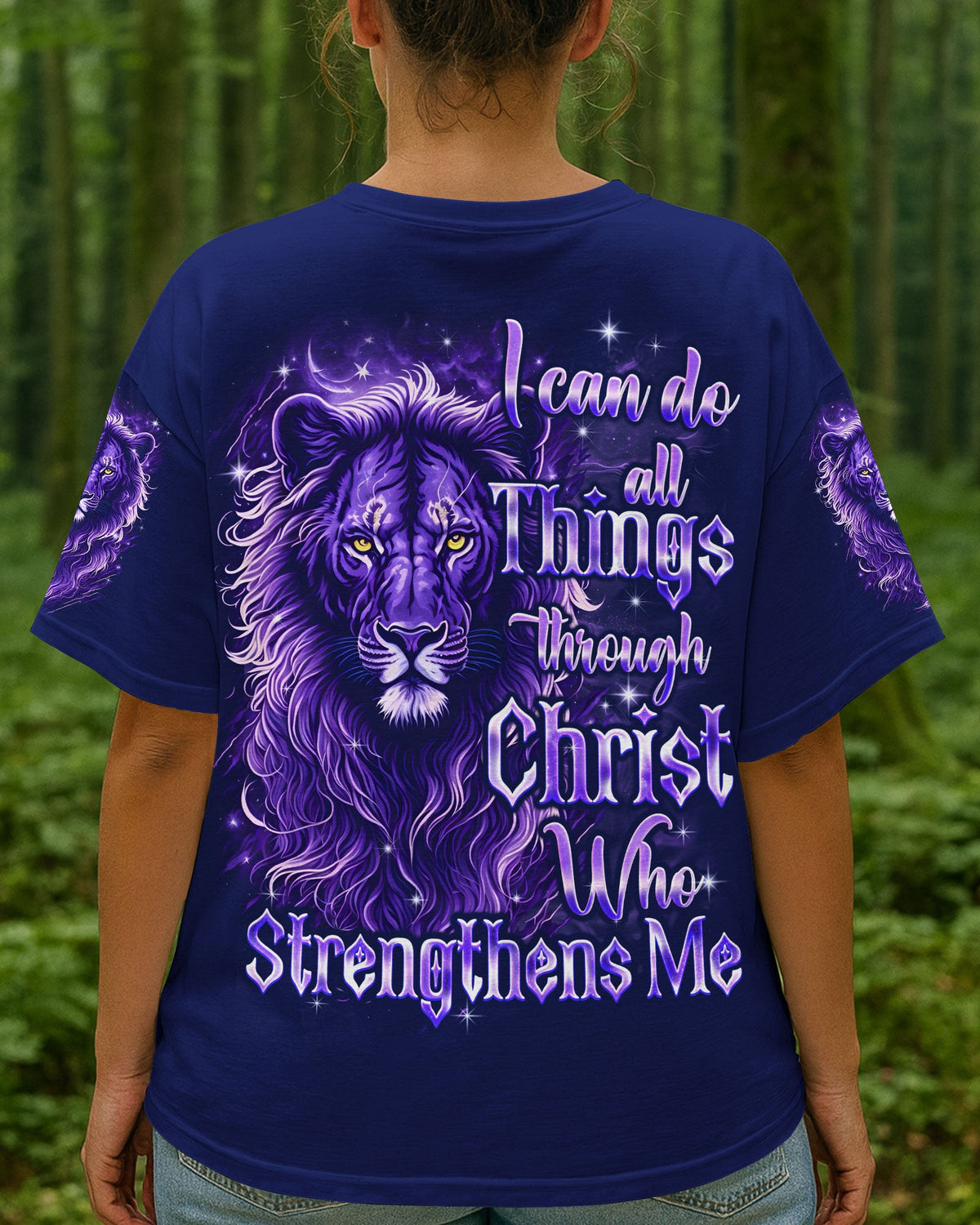 I Can Do All Things Lion Women's All Over Print Shirt - Tyqy0909251
