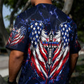 One Nation Under God Cross Wings  Men's All Over Print Shirt   - Tlhg1703261