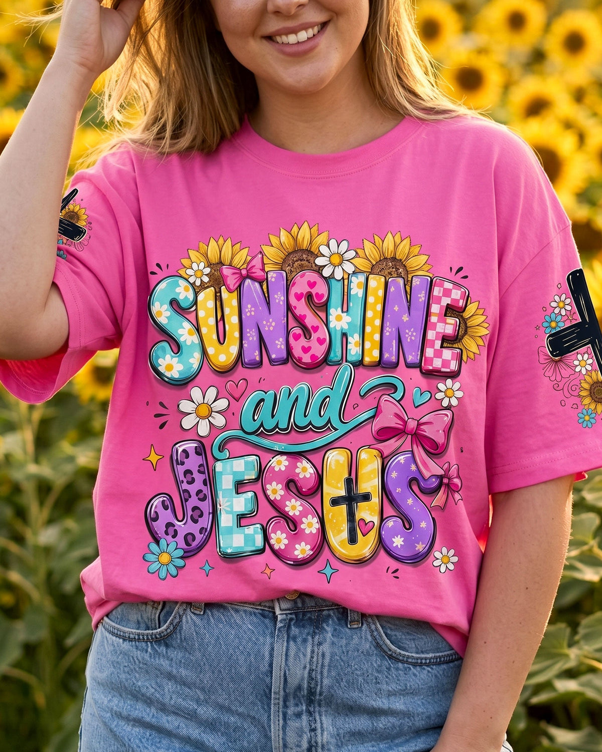 Sunshine And Jesus Women's All Over Print Shirt - Tyqy0707261