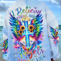 I Believe There Are Angels Among Us Cross Wings Women's All Over Print Shirt - Tlnz1912235