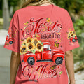 Jesus Take The Wheel Women's All Over Print Shirt - Tyqy1704262