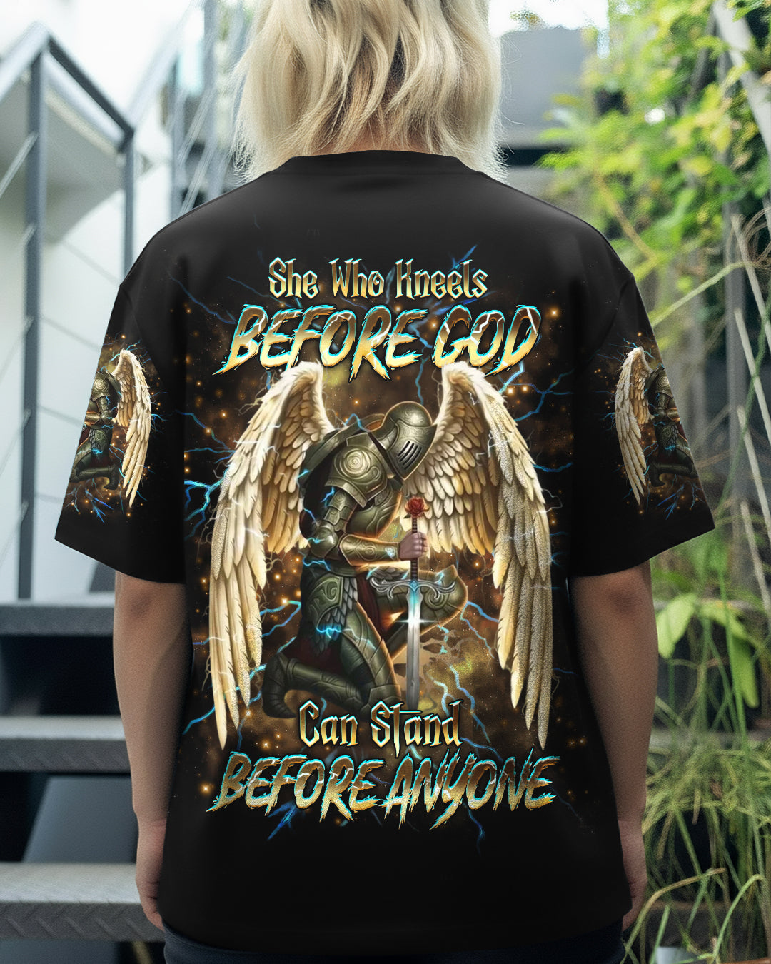 She Who Kneels Before God Women's All Over Print Shirt - Yhhg0902262