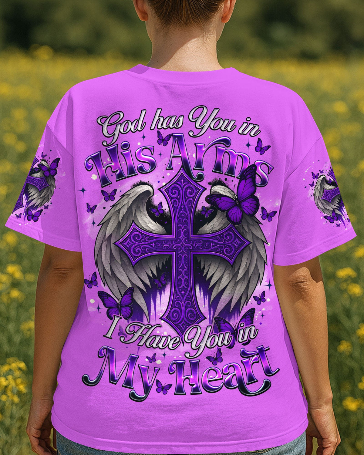 God Has You In His Arms Women's All Over Print Shirt - Tyqy2409251