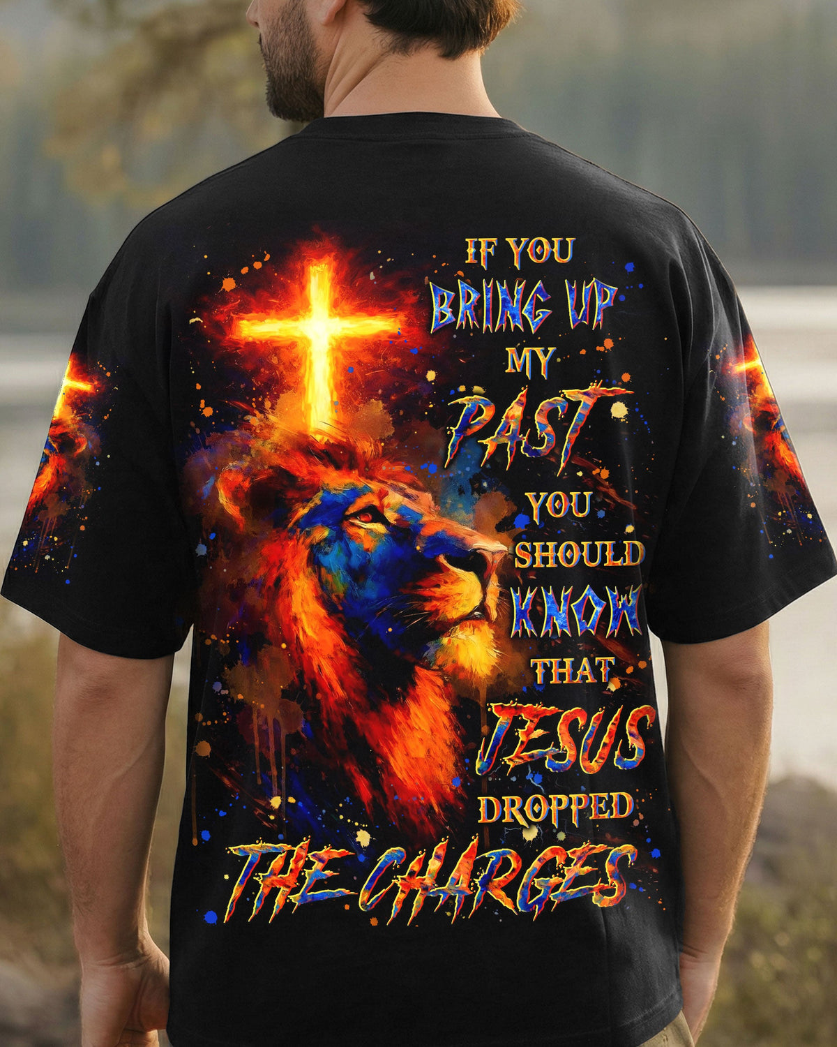 Jesus Dropped The Charges Lion Men's All Over Print Shirt - Yhln110262