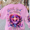 With God All Things Are Possible Sunflower Women's All Over Print Shirt - Tlnz0912232