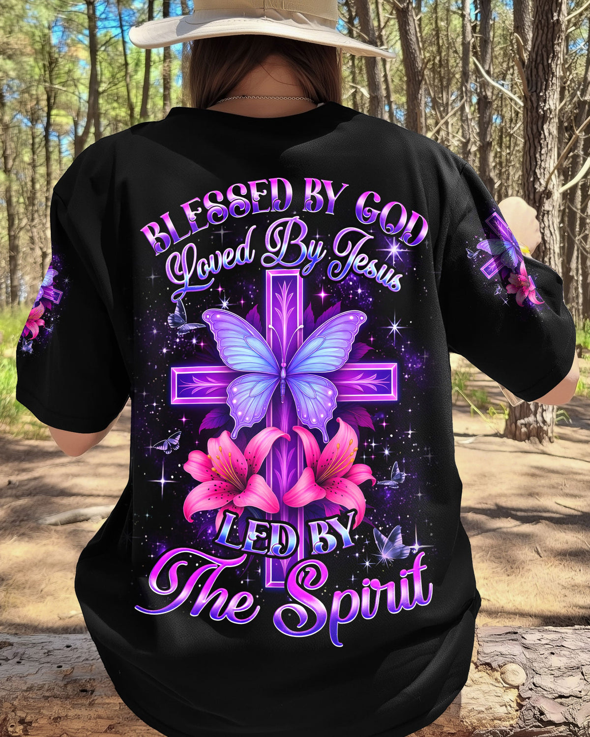 Blessed By God Cross Women's All Over Print Shirt - Tyqy1110253