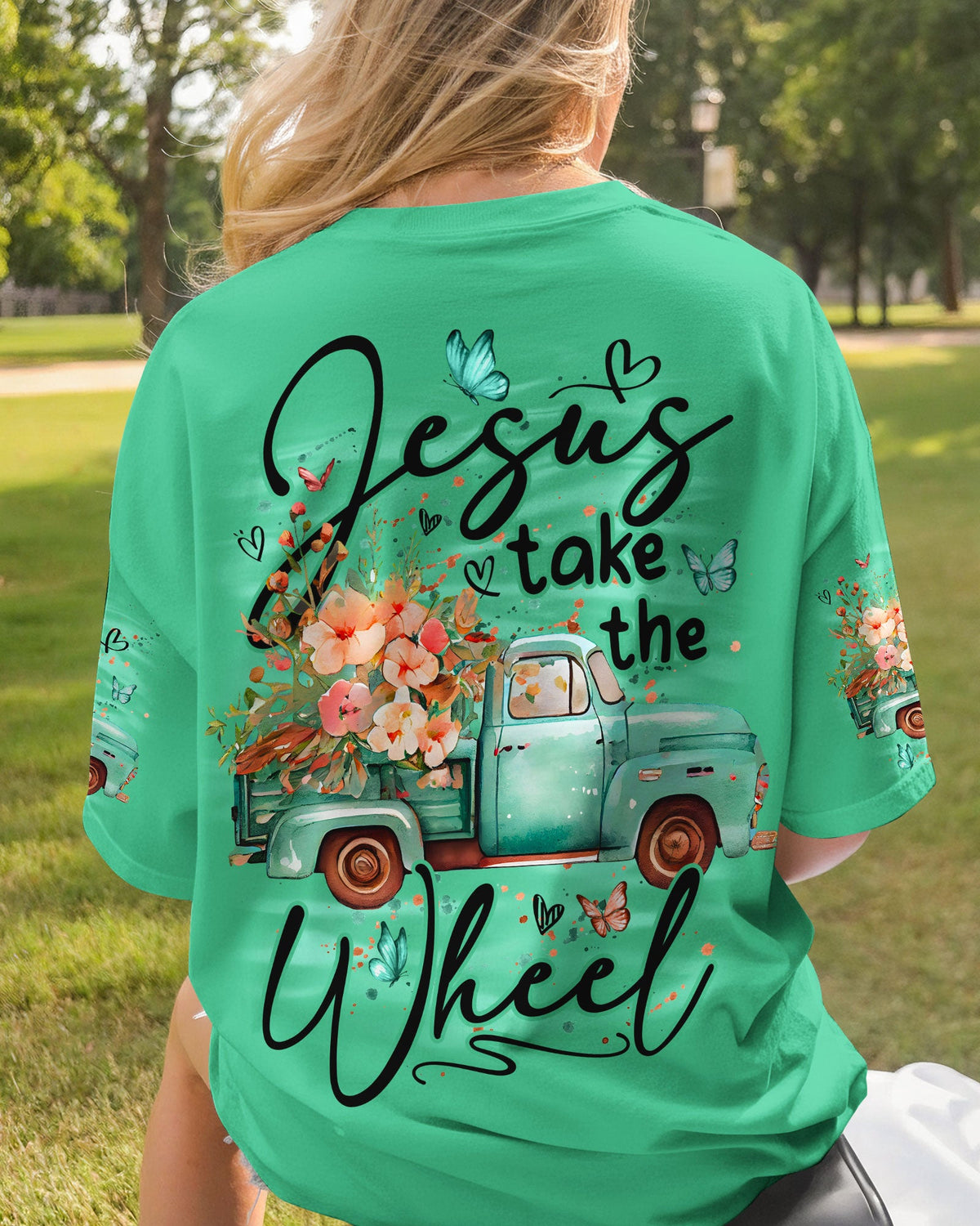 Jesus Take The Wheel Women's All Over Print Shirt - Tyqy1410253