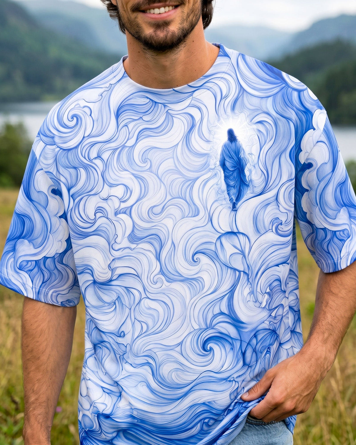 Jesus Walking On Water Men's All Over Print Shirt - Tyqy0307264