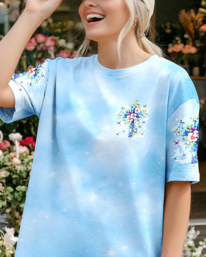 I Can Do All Things Cross Flowers Women's All Over Print Shirt - Tyln1606262