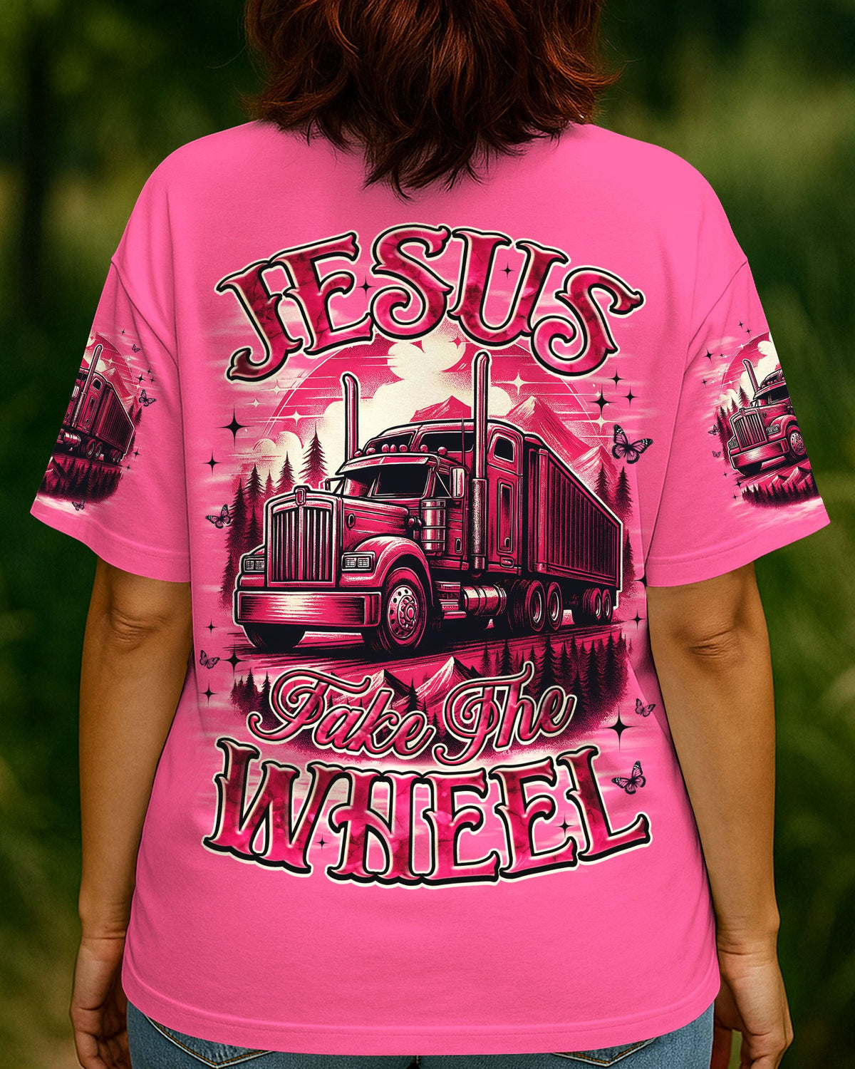 Jesus Take The Wheel Trucker Women's All Over Print Shirt - Tyqy0808253