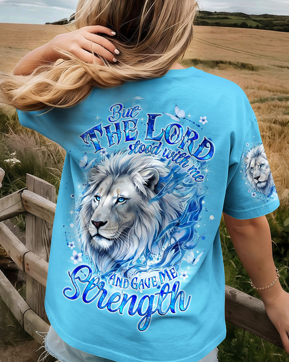 The Lord Stood With Me Lion Women's All Over Print Shirt - Tyqy1001262