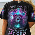 Way Maker Miracle Worker Cross Lion Women's All Over Print Shirt - Tlnz1809234