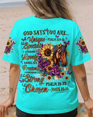 God Says You Are Horses Women's All Over Print Shirt   - Tlnz2307253