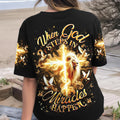 When God Steps In Miracles Happen Women's All Over Print Shirt - Yhhg1711252