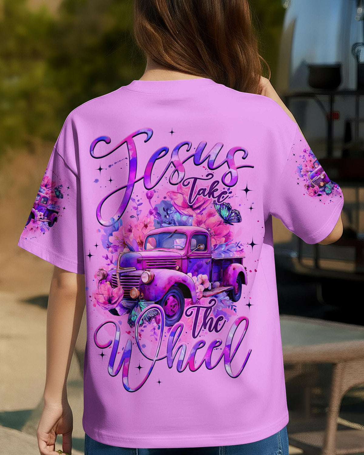 Jesus Take The Wheel Women's All Over Print Shirt - Tyqy2810252