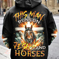 Runs On Jesus And Horses Men's All Over Print Shirt - Tyqy1901242