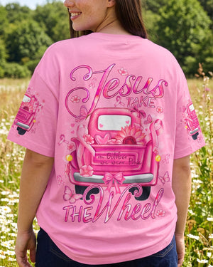 Jesus Take The Wheel Breast Cancer Awareness Women's All Over Print Shirt - Tyqy1607262