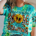 God Gifted Me Two Titles Tie Dye Women's All Over Print Shirt - Tytm0707233