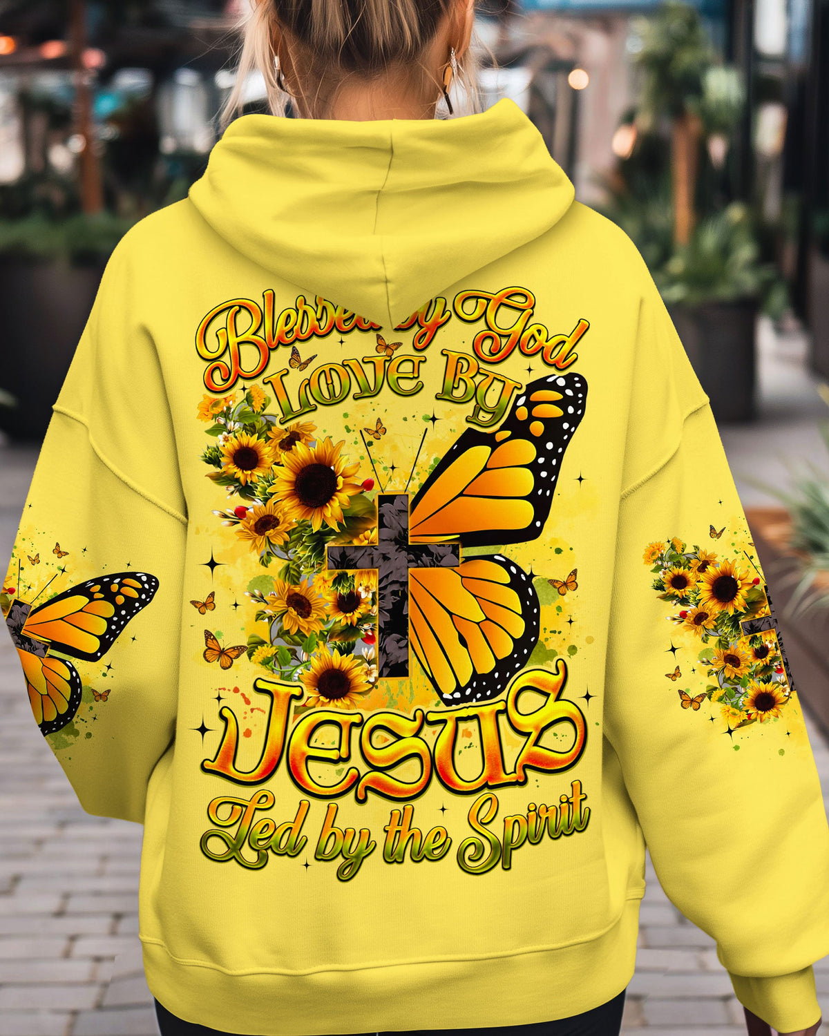 Blessed By God Butterfly Sunflowers Women's All Over Print Shirt - Tyqy0509253