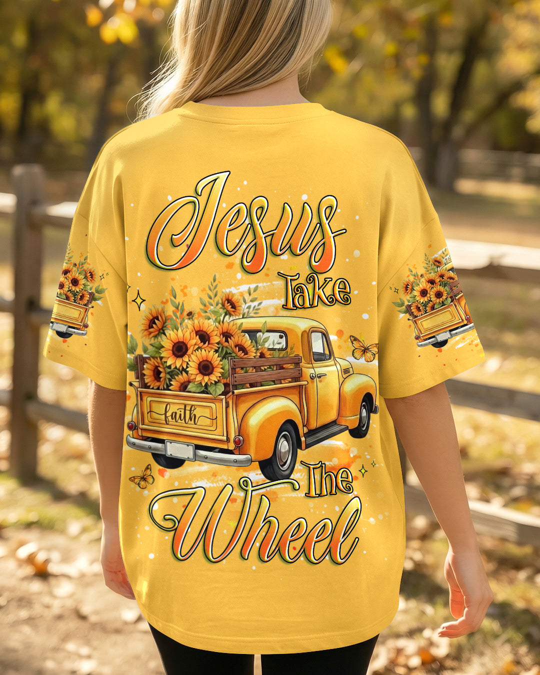 Jesus Take The Wheel Sunflower Women's All Over Print Shirt - Yhhg2601261