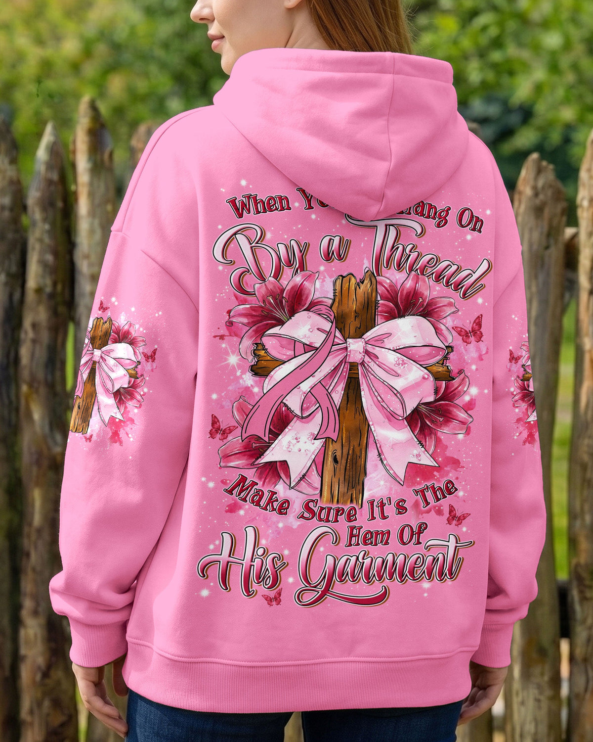 The Hem Of His Garment Breast Cancer Awareness Women's All Over Print Shirt - Tyln0707261