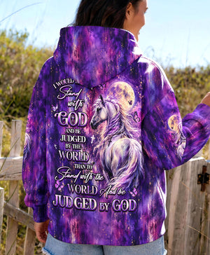 I Would Rather Stand With God Horse Women's All Over Print Shirt  - Tlhg3006261