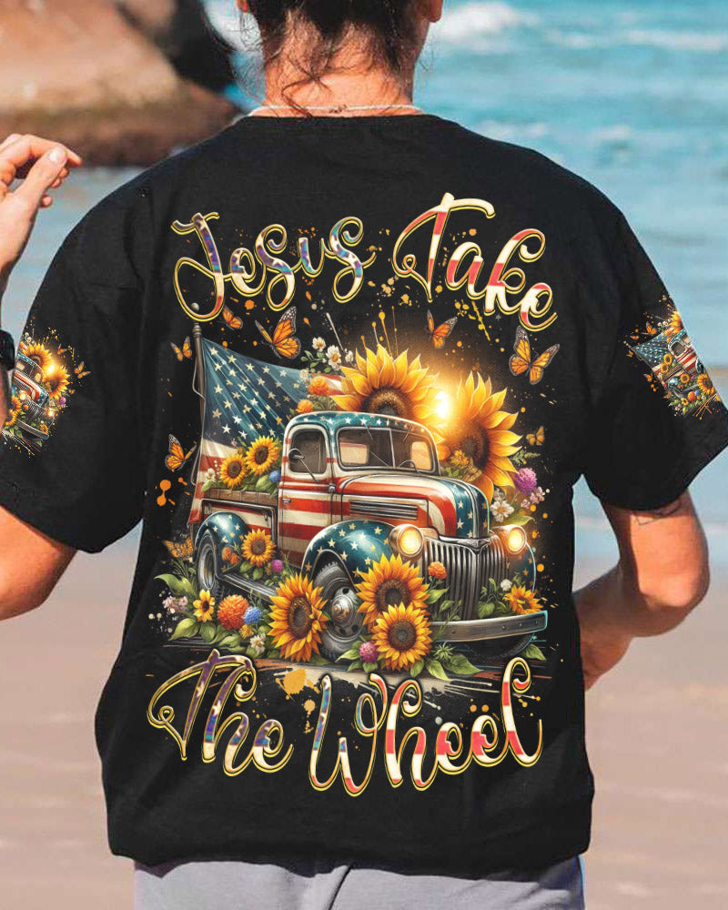Jesus Take The Wheel Women's All Over Print Shirt - Tlnz0102244