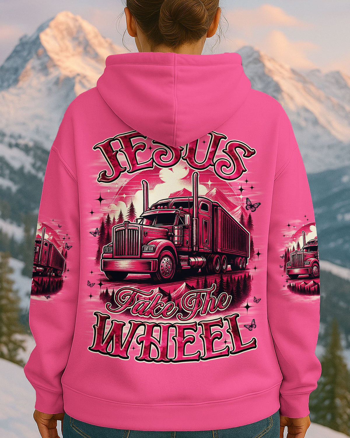 Jesus Take The Wheel Trucker Women's All Over Print Shirt - Tyqy0808253
