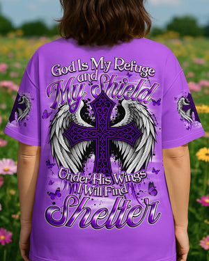 God Is My Refuge Women's All Over Print Shirt - Tyqy1509252