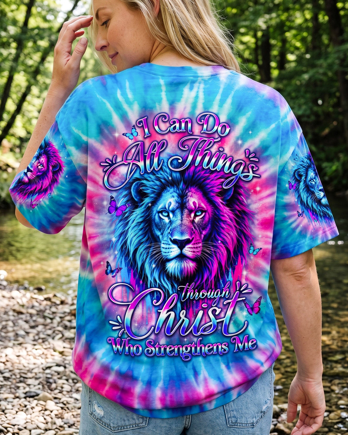 I Can Do All Things Lion Women's All Over Print Shirt - Tyqy1607261