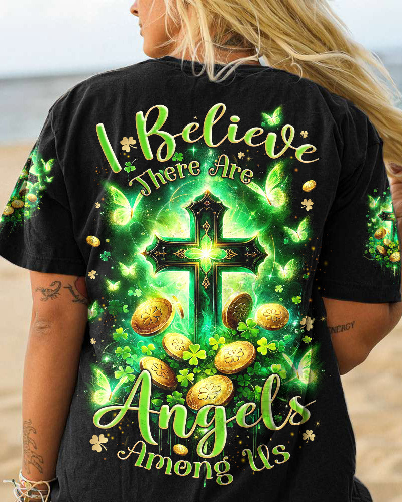 I Believe There Are Angels Among Us Patrick's Day Women's All Over Print Shirt - Tlnz0301244