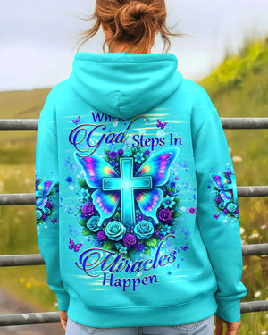 When God Steps In Miracles Happen Women's All Over Print Shirt - Yhhg1202262