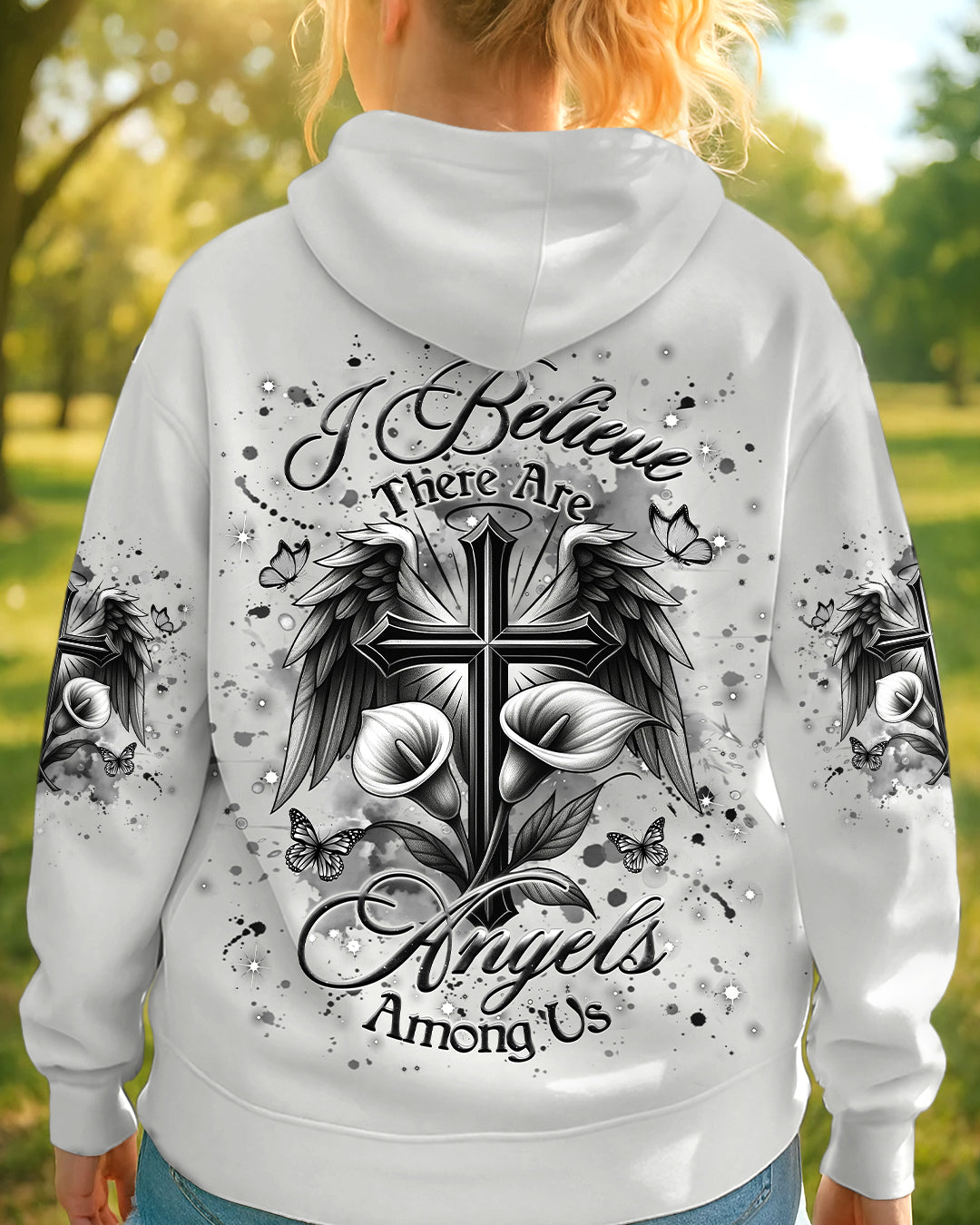 I Believe There Are Angels Among Us Wings Women's All Over Print Shirt - Yhhg0707254
