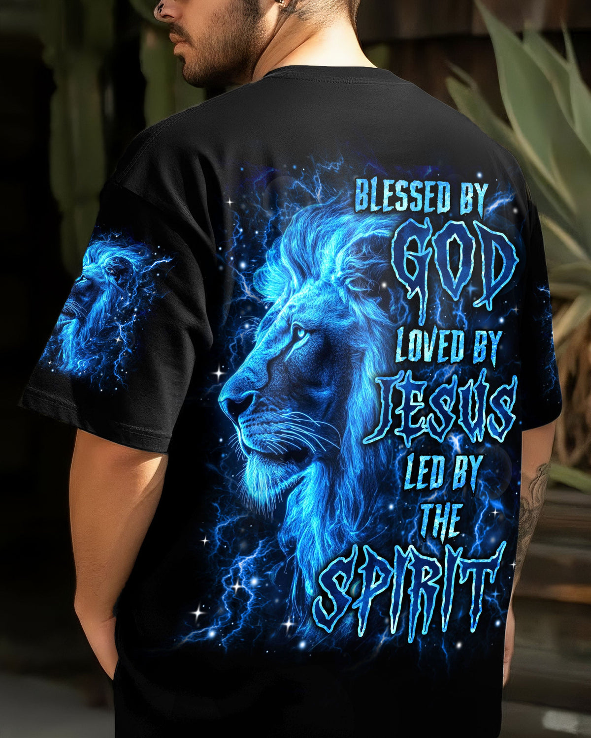 Blessed By God Lion Men's All Over Print Shirt - Tyln0306261