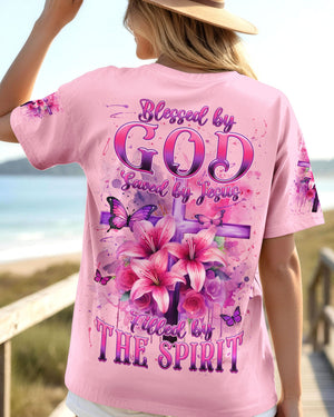 Blessed By God Saved By Jesus Women's All Over Print Shirt - Tyln2503263