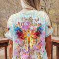 I Can Do All Things Through Christ Wings Colorful Women's All Over Print Shirt - Tlnz1110234
