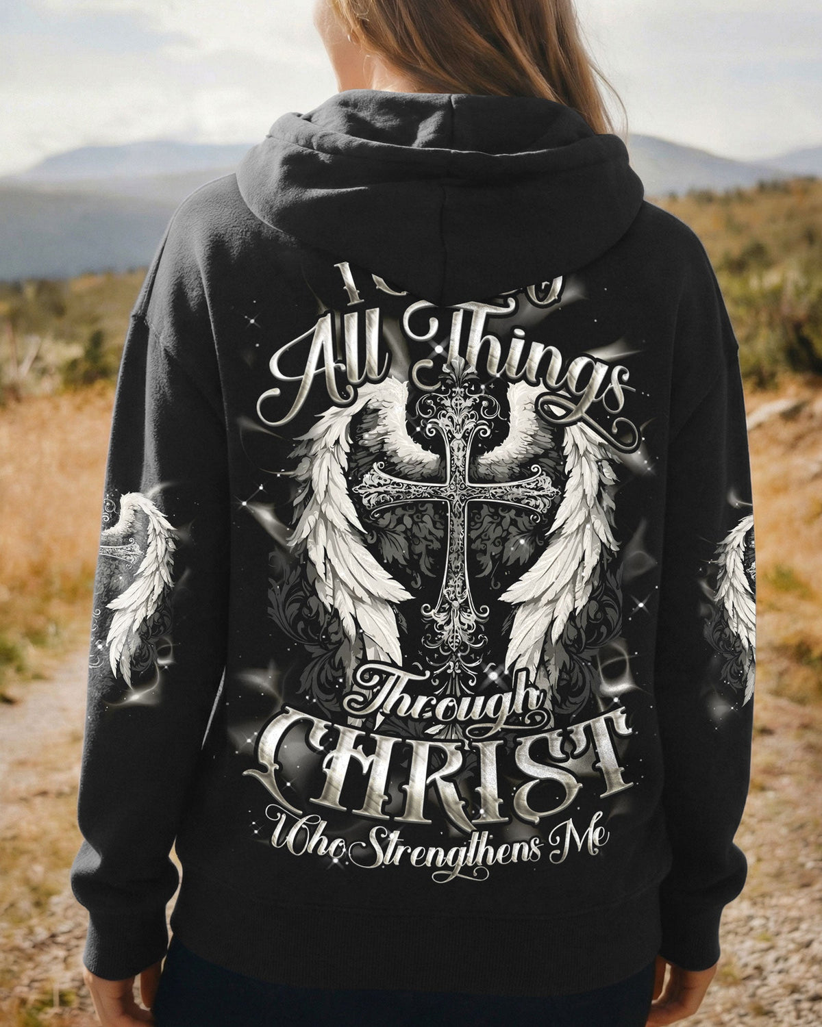 I Can Do All Things Cross Wings Women's All Over Print Shirt - Tyqy1102262