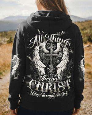 I Can Do All Things Cross Wings Women's All Over Print Shirt - Tyqy1102262