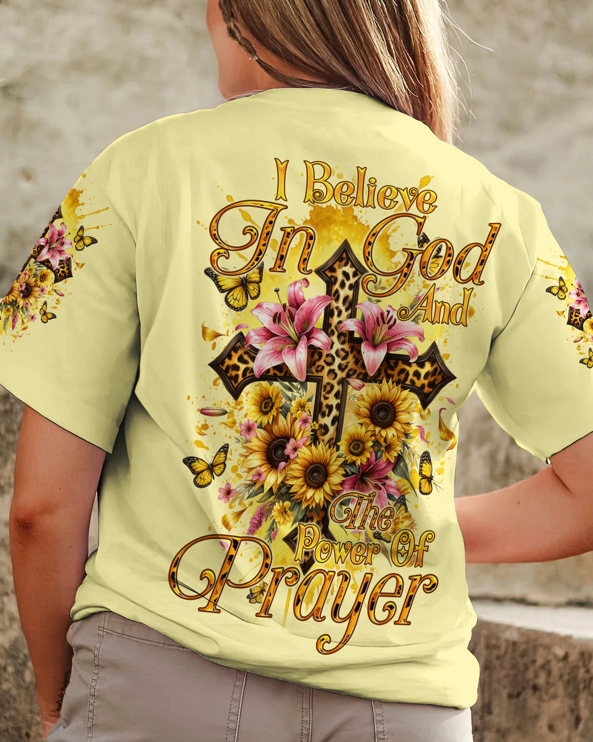 I Believe In God Cross Leopard Women's All Over Print Shirt - Tyqy2211231