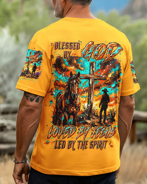 Blessed By God Loved By Jesus Men's All Over Print Shirt - Tyln2306262