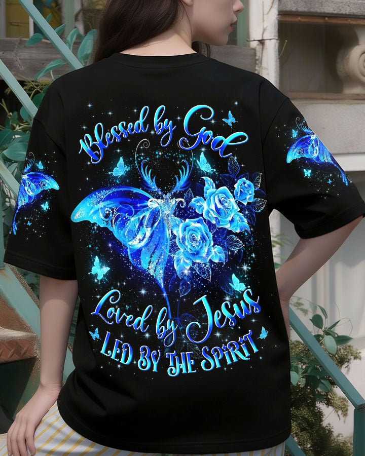 Blessed By God Loved By Jesus Butterfly Women's All Over Print Shirt - Yhln1201261