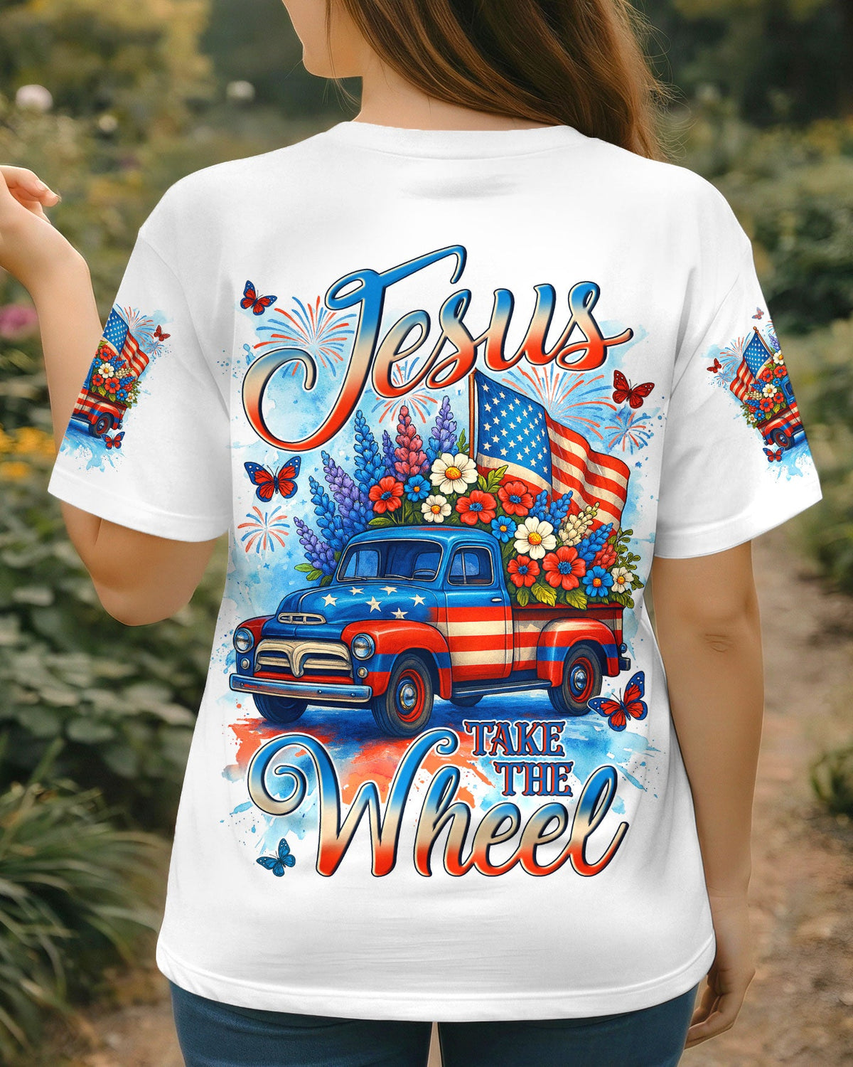 Jesus Take The Wheel Women's All Over Print Shirt - Tyln2603262